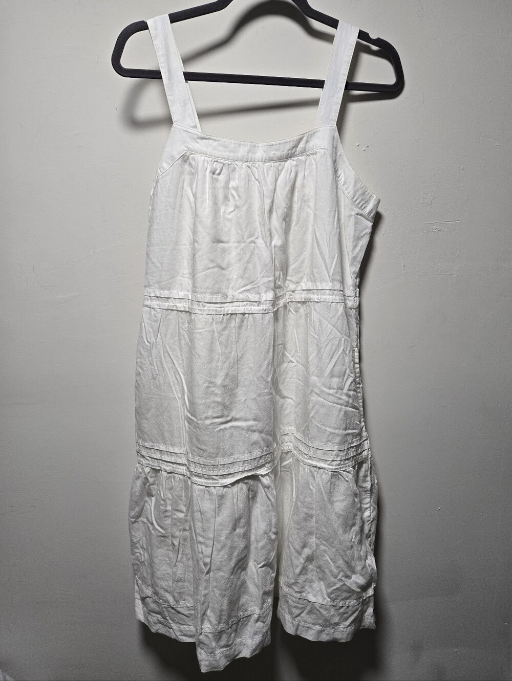Pact White Cotton Dress Size Medium Lined Summer Breezy Casual Cottagecore